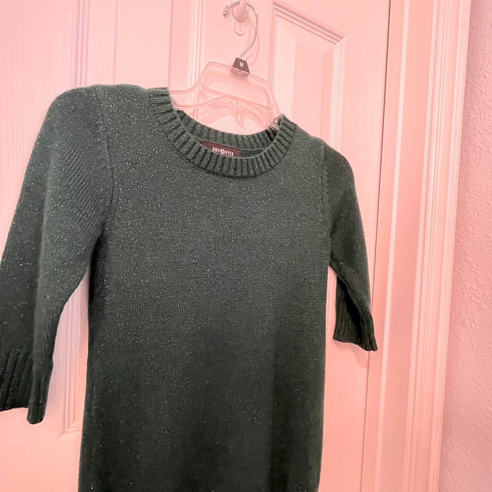Sparkly green sweater for preteen girl